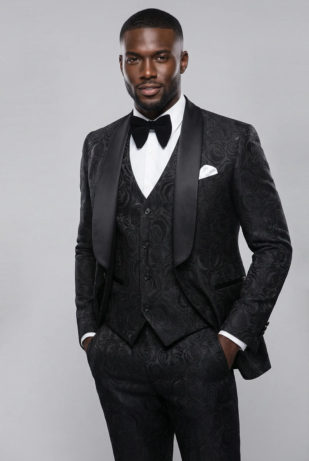 Black Rose Statement Tuxedo (3-Piece) · Oliver Bradley