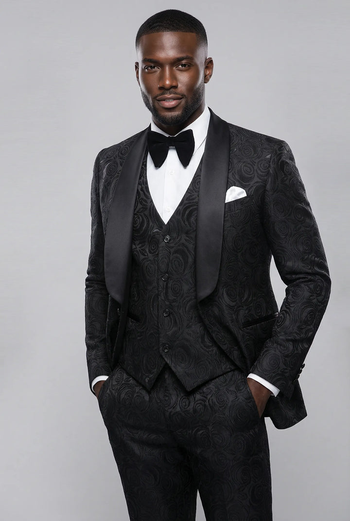 Black Rose Statement Tuxedo (3-Piece) · Oliver Bradley