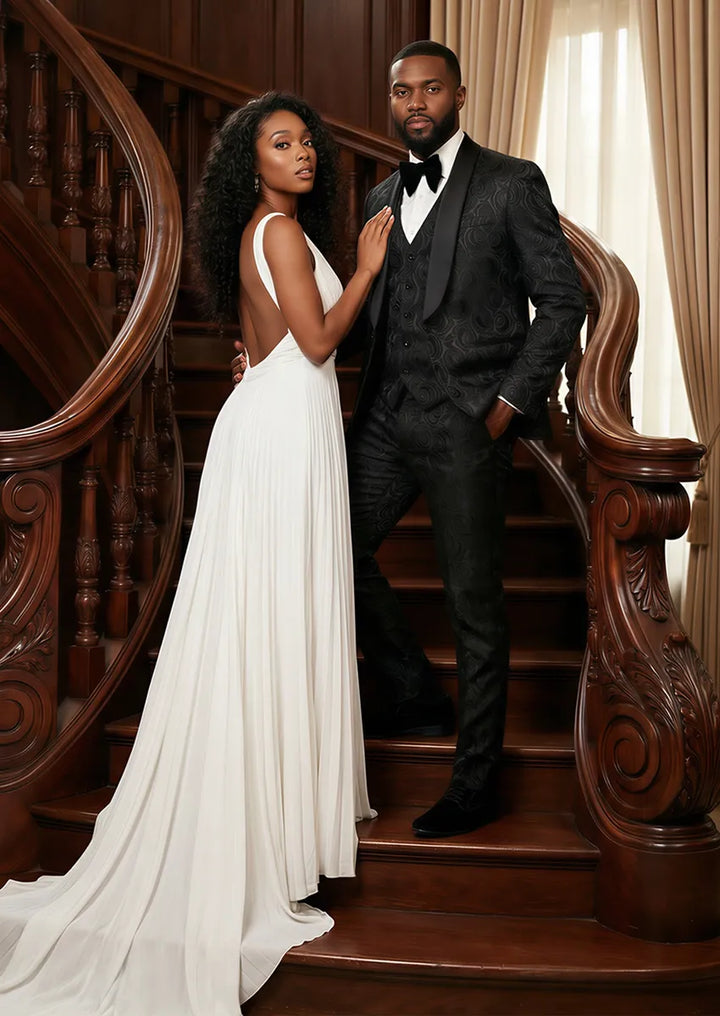 Black Rose Statement Tuxedo (3-Piece) · Oliver Bradley