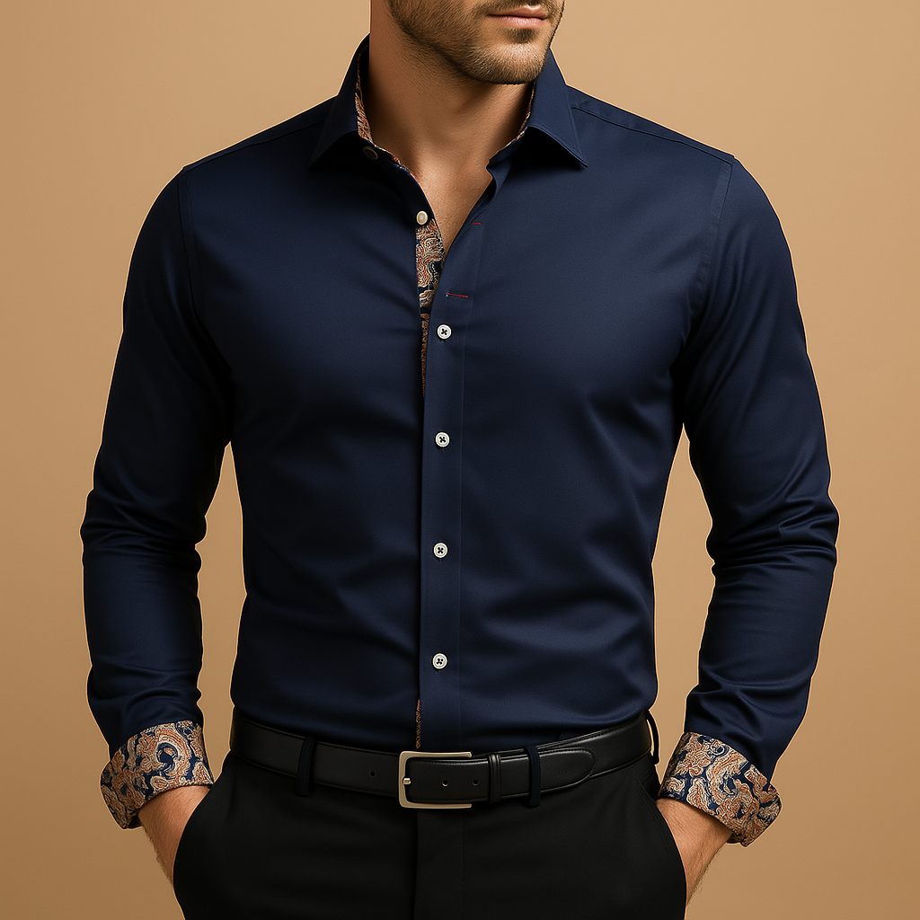 Bram | Modern classic long-sleeve shirt for men · Oliver Bradley