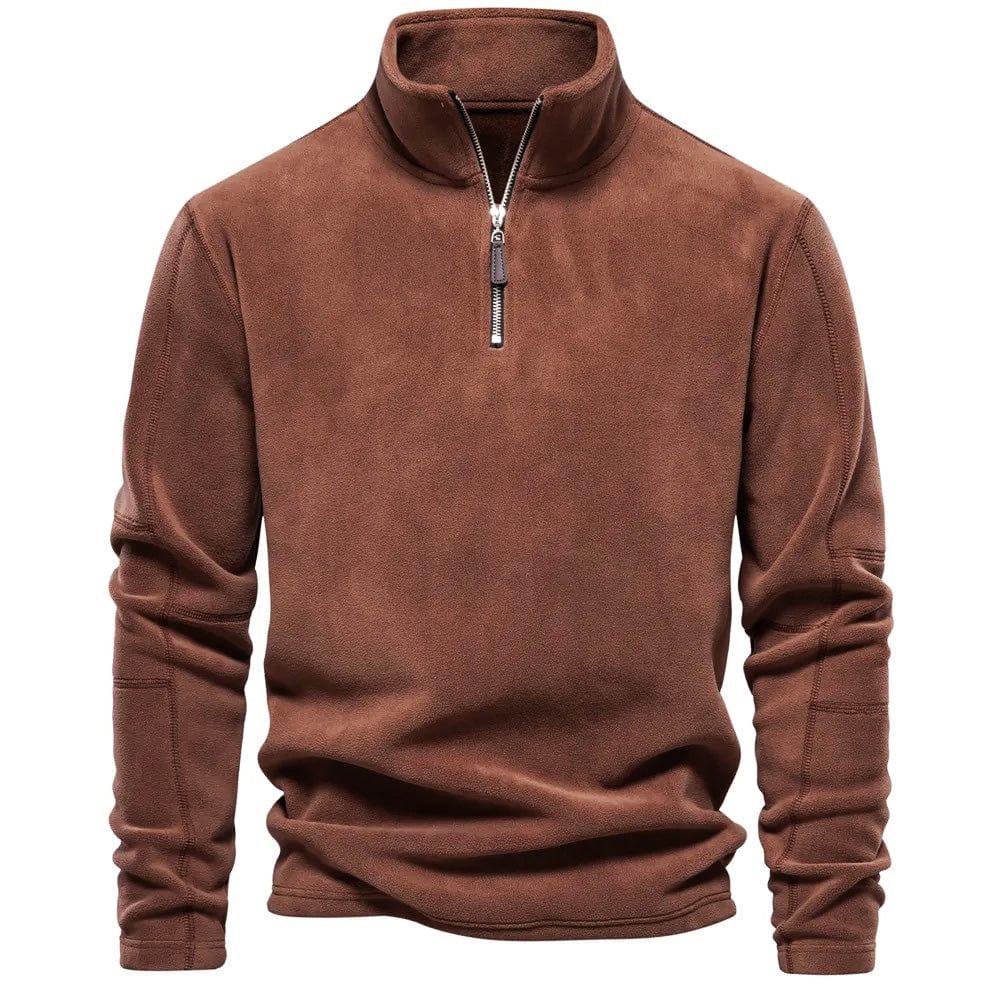 Bruno | Herren Klassisches Sweatshirt mit Viertelreißverschluss am Kragen · Oliver Bradley