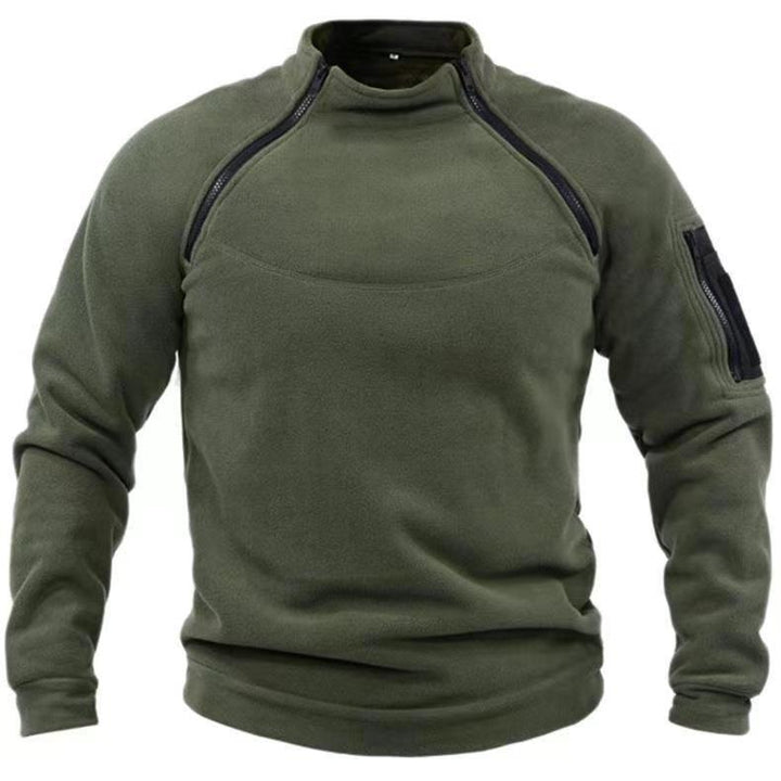 Calix Haut Col Zippé pour Homme – Manches longues avec poche sur la manche et surpiqûres structurées