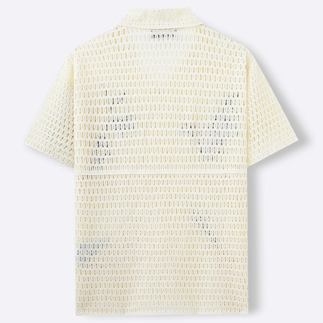 Capri Men Vintage Pattern Crochet Polo Blouse · Oliver Bradley