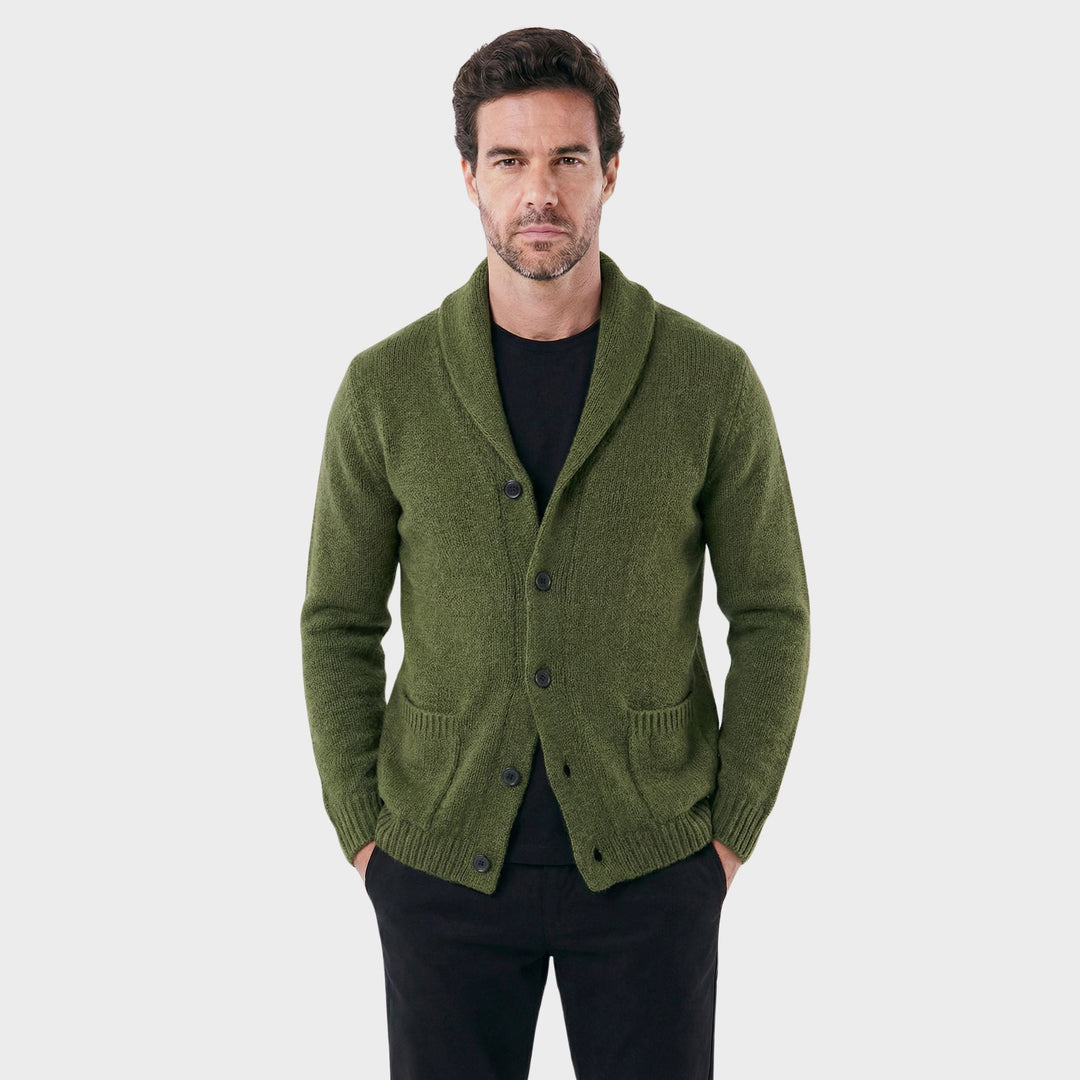 Cardigan Masculino London com Gola Shawl Estruturada · Oliver Bradley