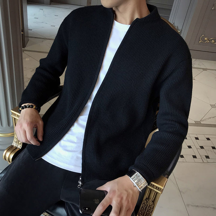 Carl Cardigan Homme – Gilet Doux & Chaud en Maille Premium, Style Classique Automne-Hiver