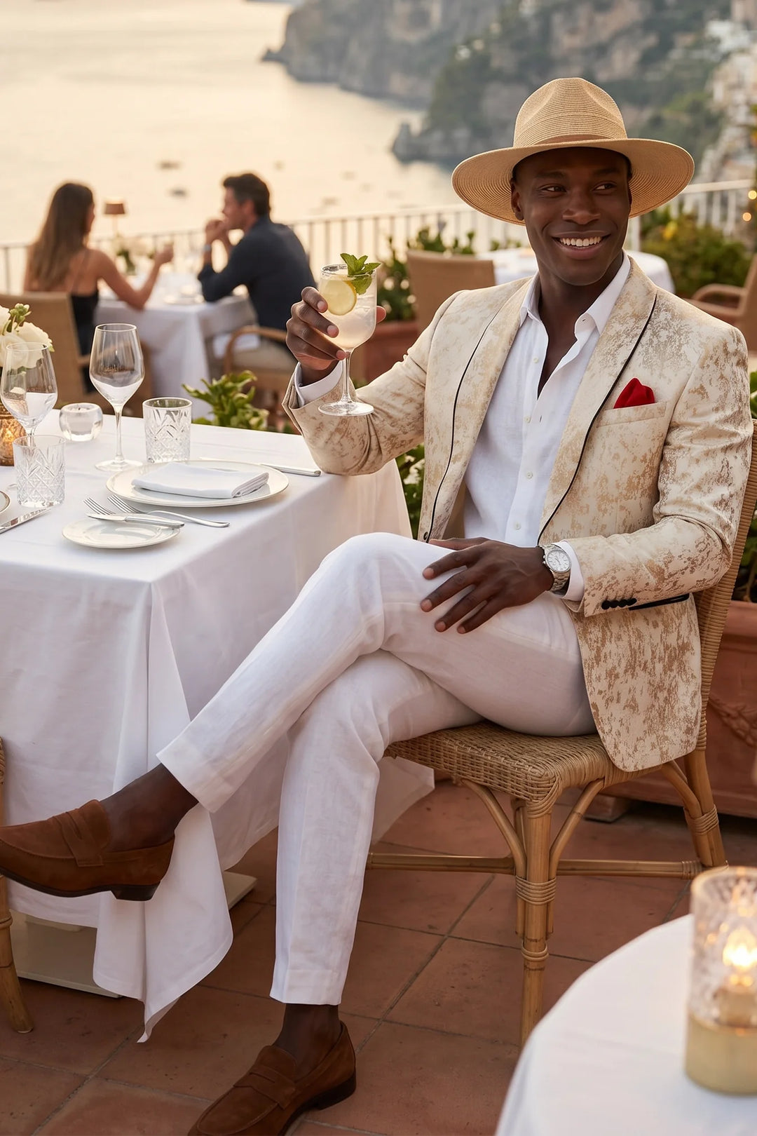 Champagne Pearl Luster Tuxedo (2-Piece) · Oliver Bradley
