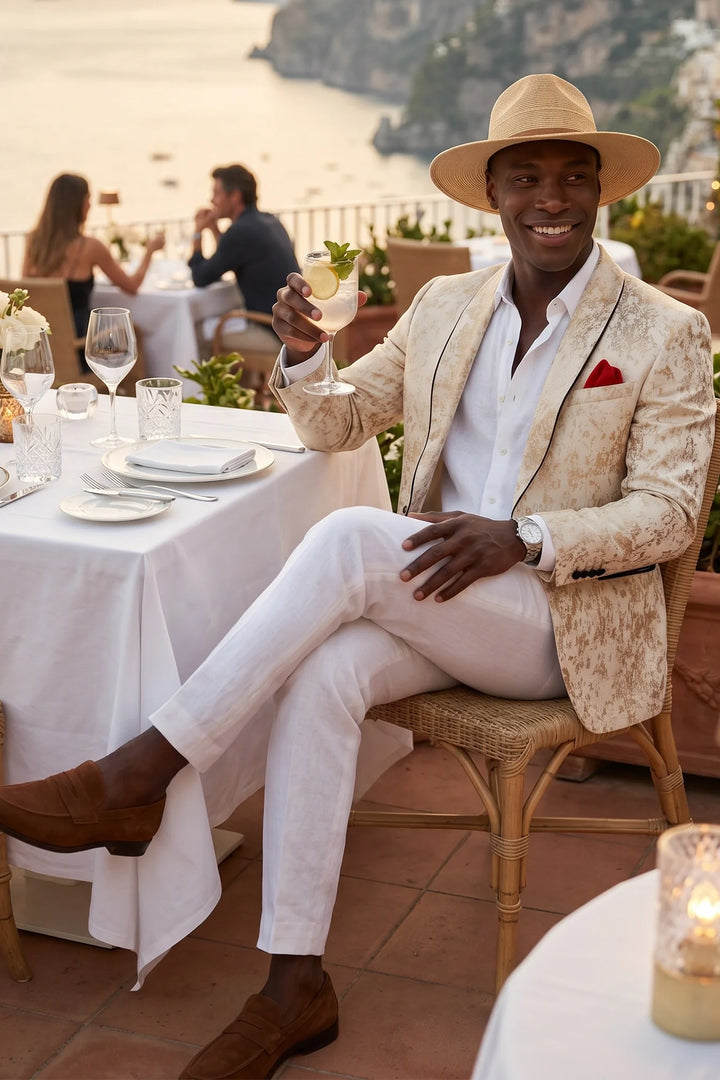 Champagne Pearl Luster Tuxedo (2-Piece) · Oliver Bradley