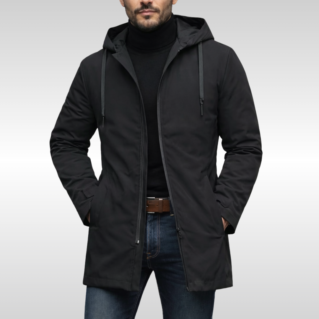 Cole Weatherproof long Coat | Men’s Insulated Winter Outerwear · Oliver Bradley