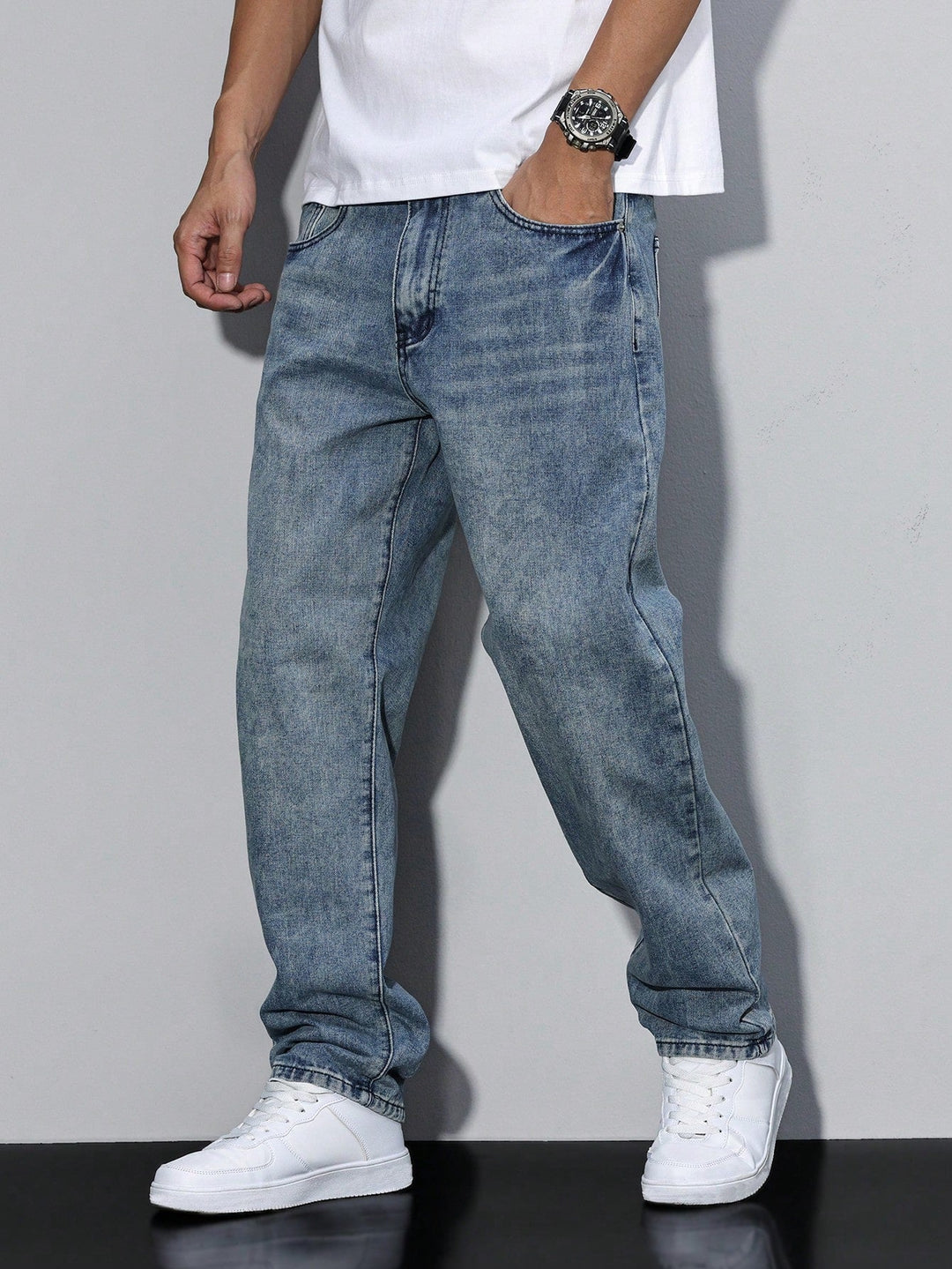 Daan | Effen kleur casual heren jeans · Oliver Bradley