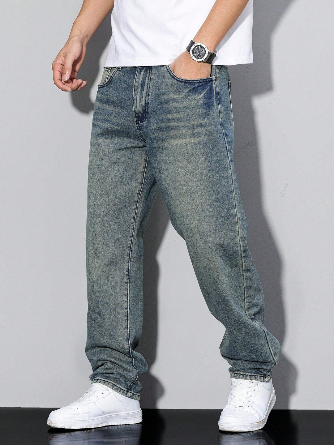 Daan | Effen kleur casual heren jeans · Oliver Bradley