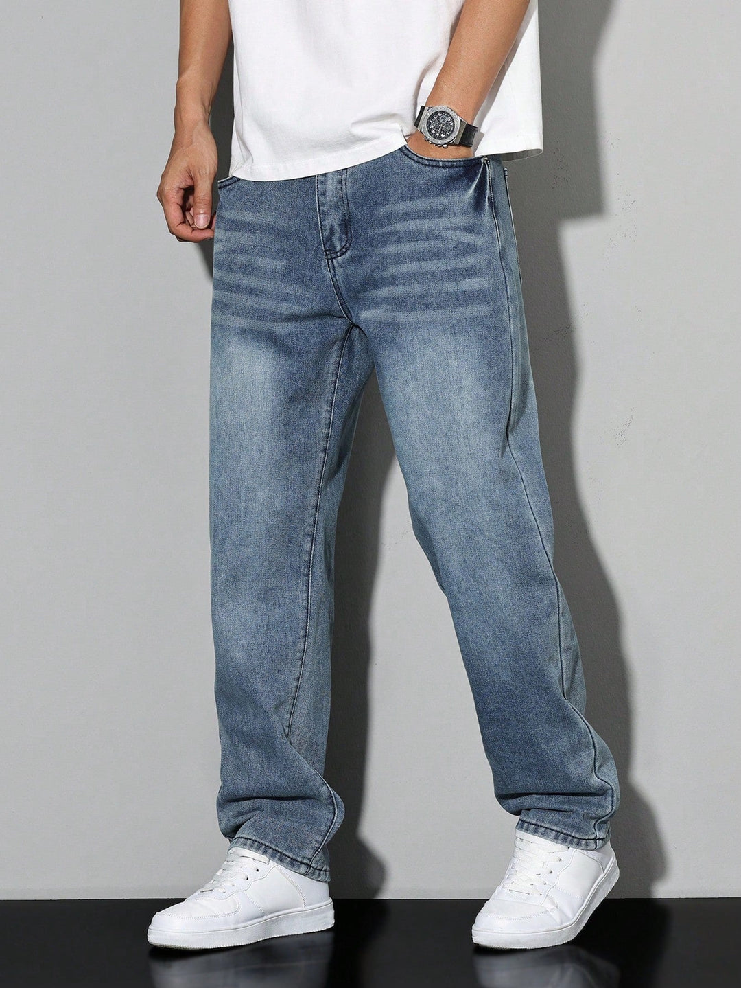 Daan | Effen kleur casual heren jeans · Oliver Bradley