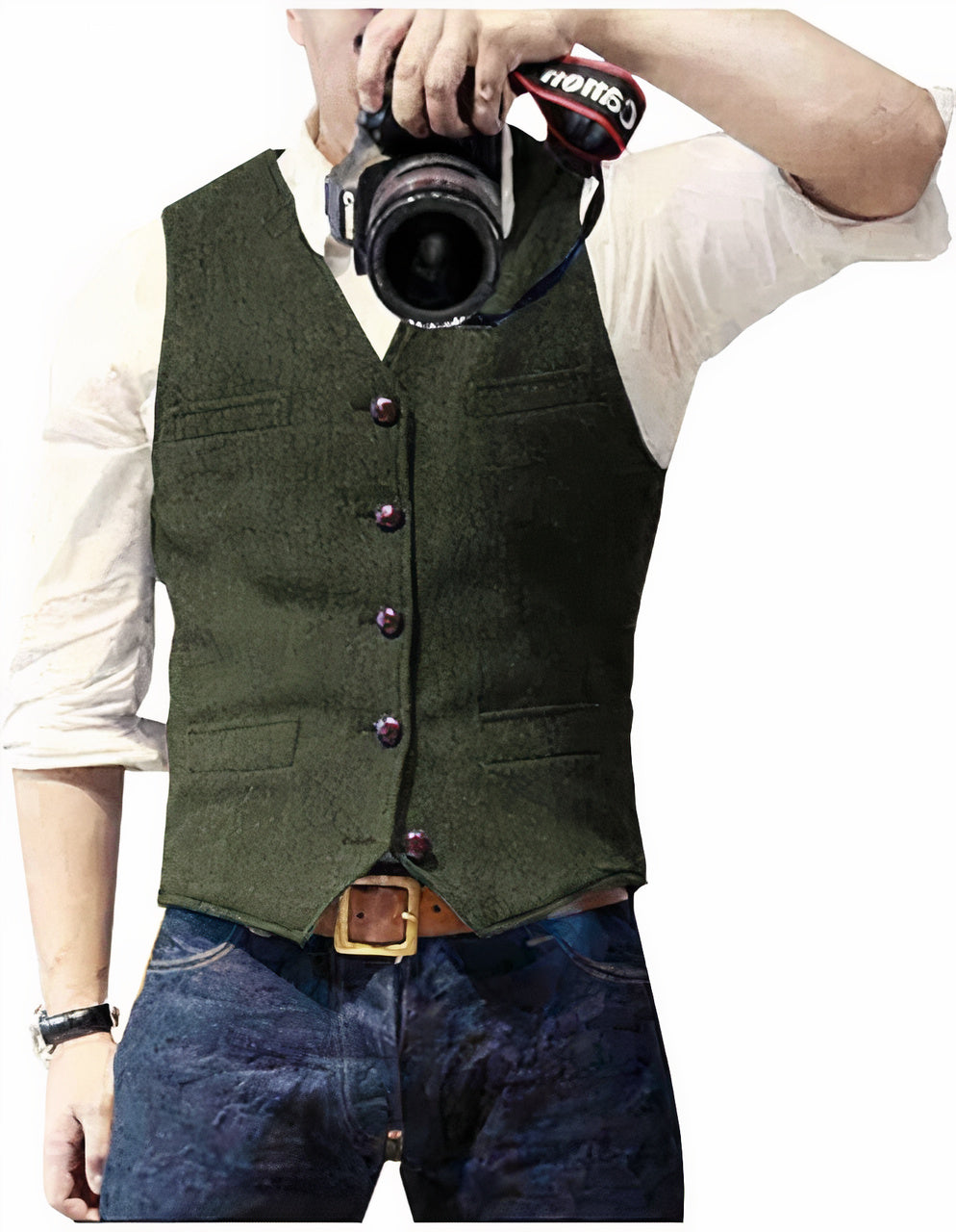Daan | Stijlvol heren gilet met knopen · Oliver Bradley