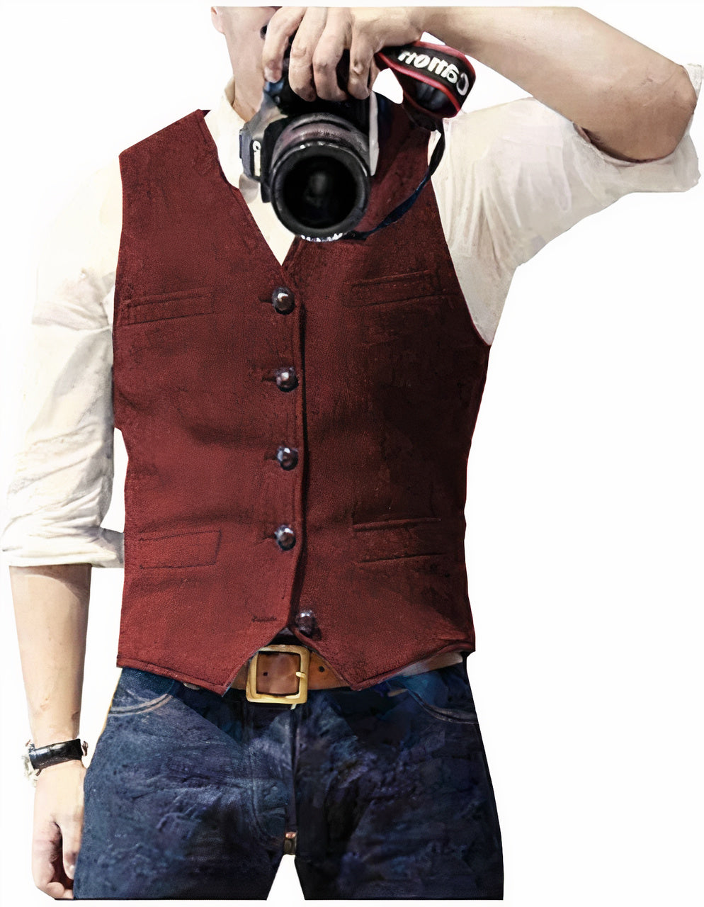 Daan | Stijlvol heren gilet met knopen · Oliver Bradley