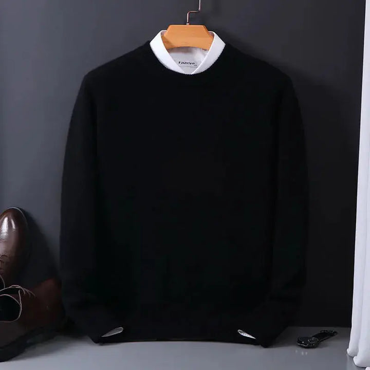 Daniel Pull Homme Col Rond – Bleu Ciel, Confort Doux & Élégant en Cachemire Laine Mélangée