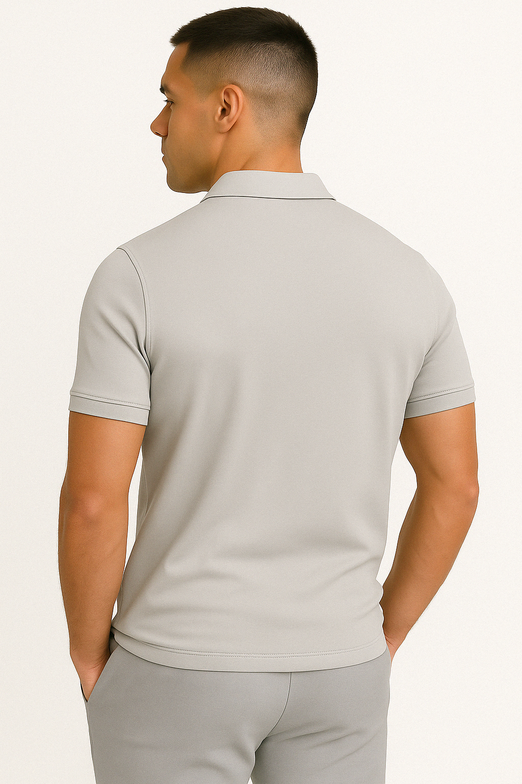 Dario Slim-Fit Knit Polo with Contemporary Mid-Zip Design · Oliver Bradley