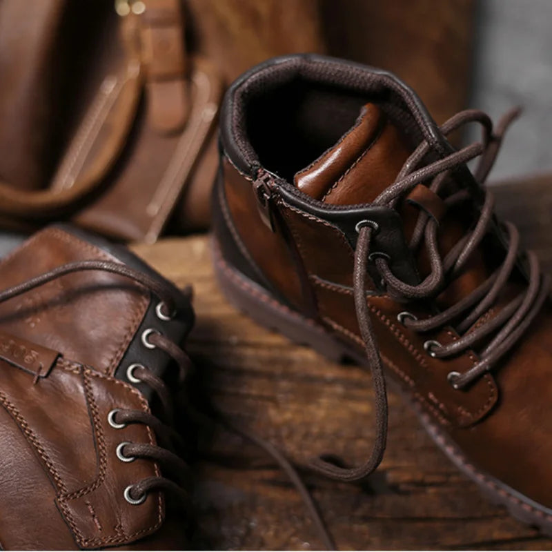 David 1905 | Leather Men Ankle Work Boots · Oliver Bradley