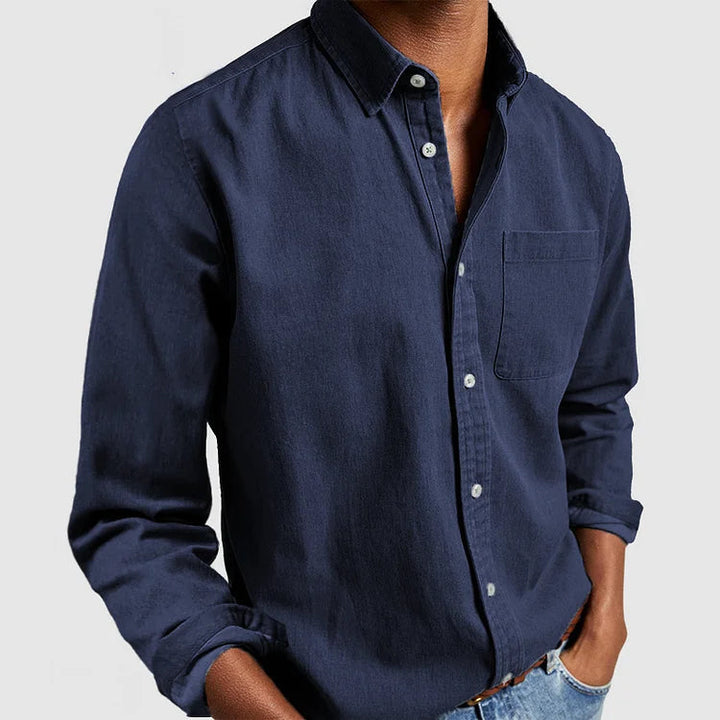 DENIM BUTTON SHIRT FOR MEN · Oliver Bradley
