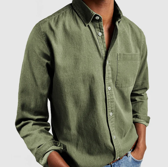 DENIM BUTTON SHIRT FOR MEN · Oliver Bradley