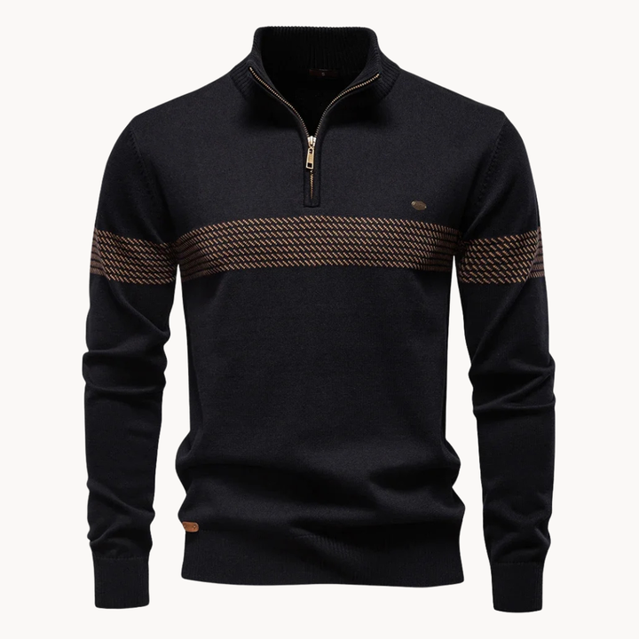 Durham Heritage Stripe Men Half Zip Sweater · Oliver Bradley