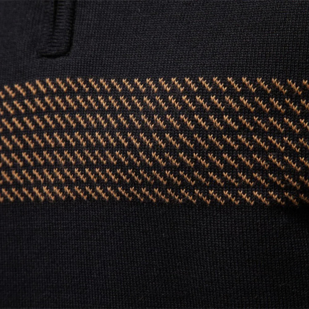Durham Heritage Stripe Men Half Zip Sweater · Oliver Bradley