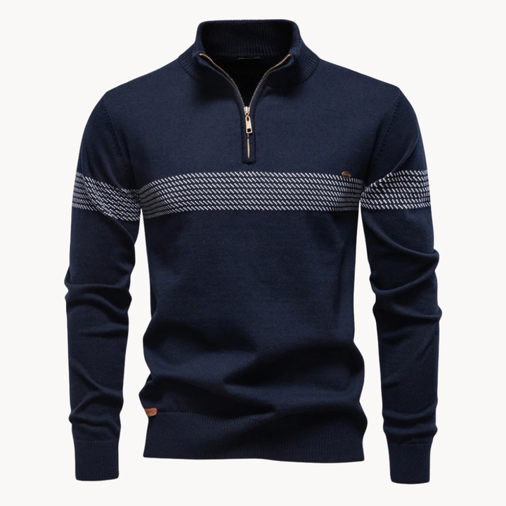 Durham Heritage Stripe Men Half Zip Sweater · Oliver Bradley