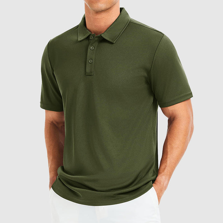 Edward Stone Polo Shirt with Three-Button Collar · Oliver Bradley