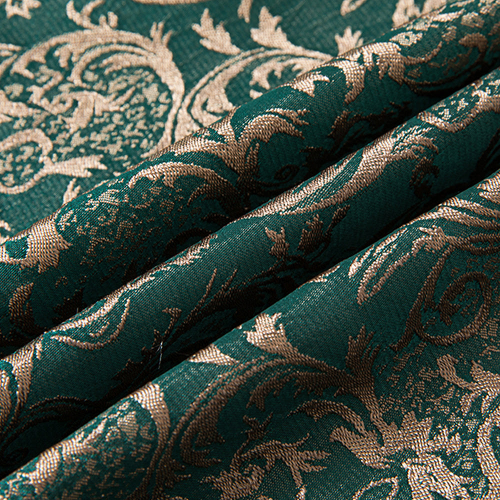 Emerald & Gold Damask Jacquard Tuxedo (3-Piece) · Oliver Bradley