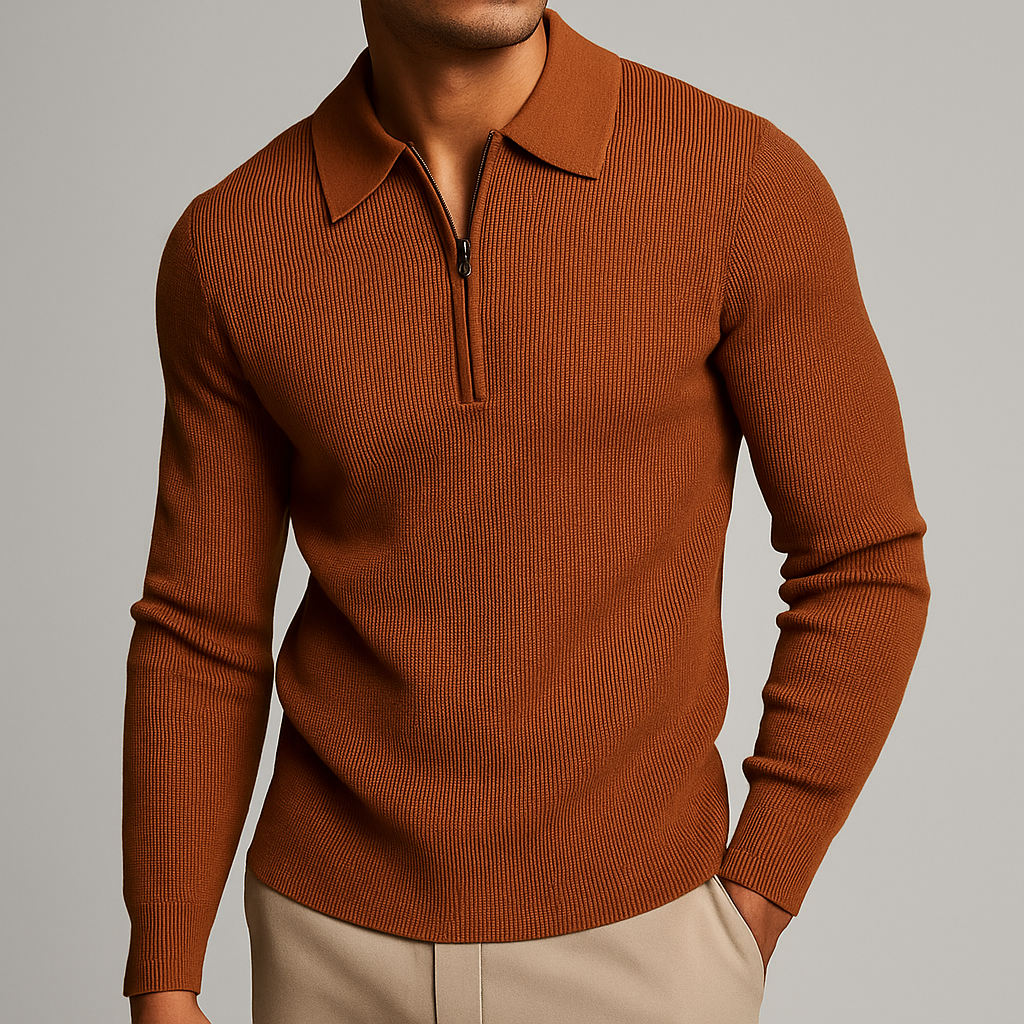 Everett Half-Zip Polo · Oliver Bradley
