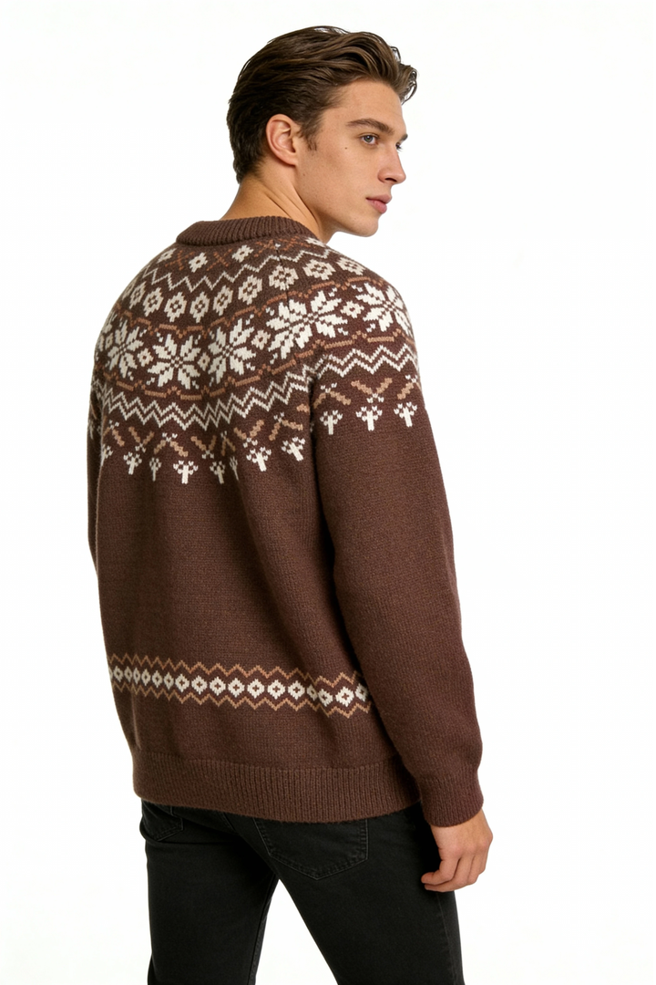 Everpine Men Crewneck Sweater - Brown · Oliver Bradley