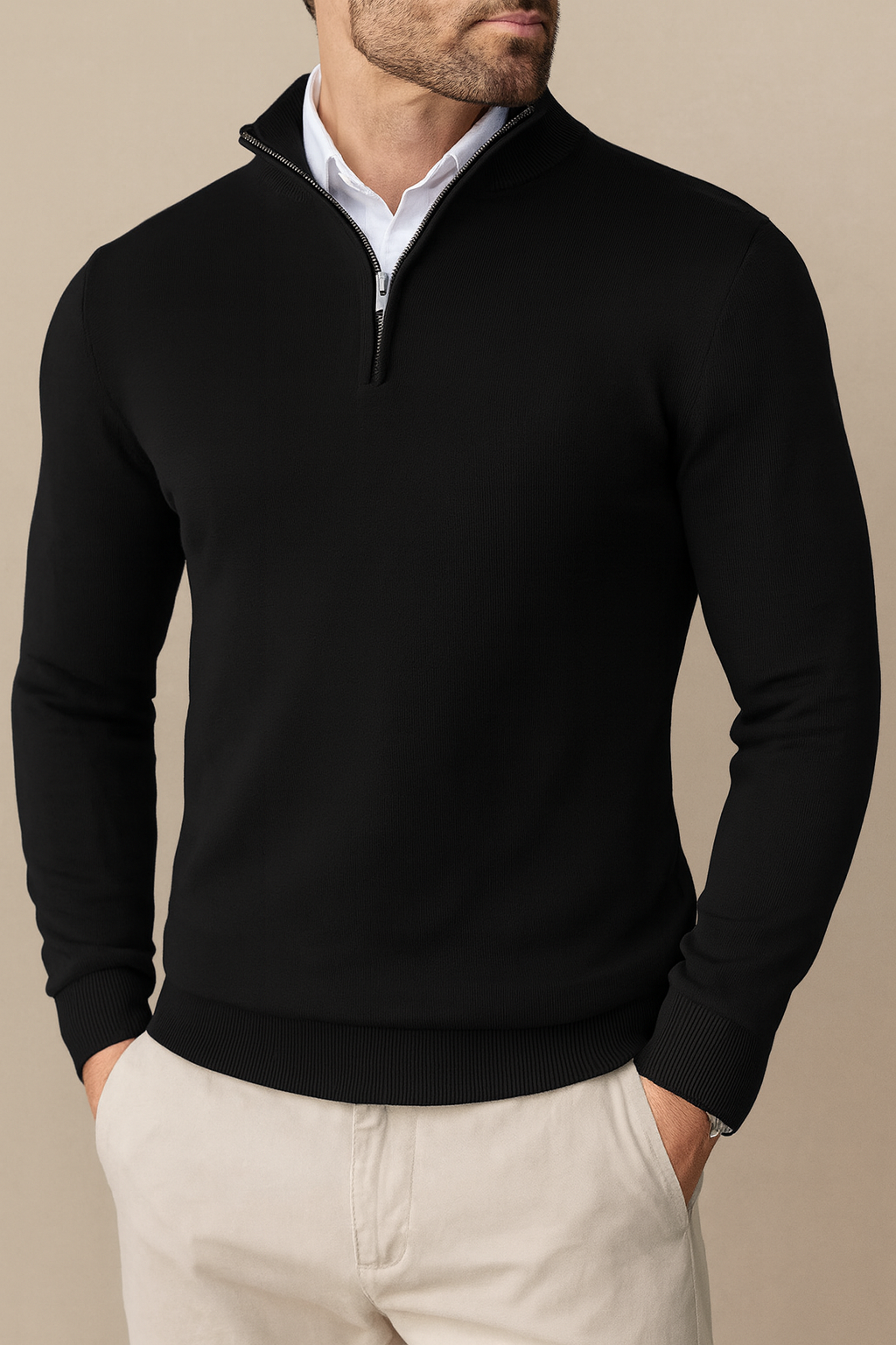 Ewan – Men’s Quarter Zip Up Sweater · Oliver Bradley