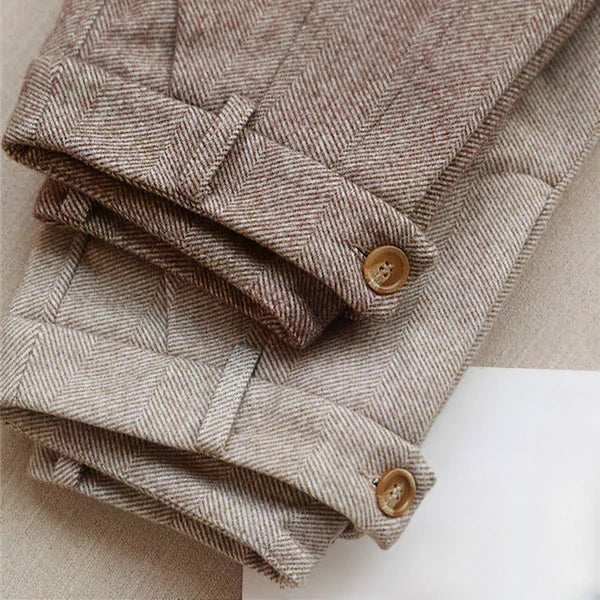 Felix | Herren Vintage Klassische Hose mit Hoher Taille und Falten · Oliver Bradley