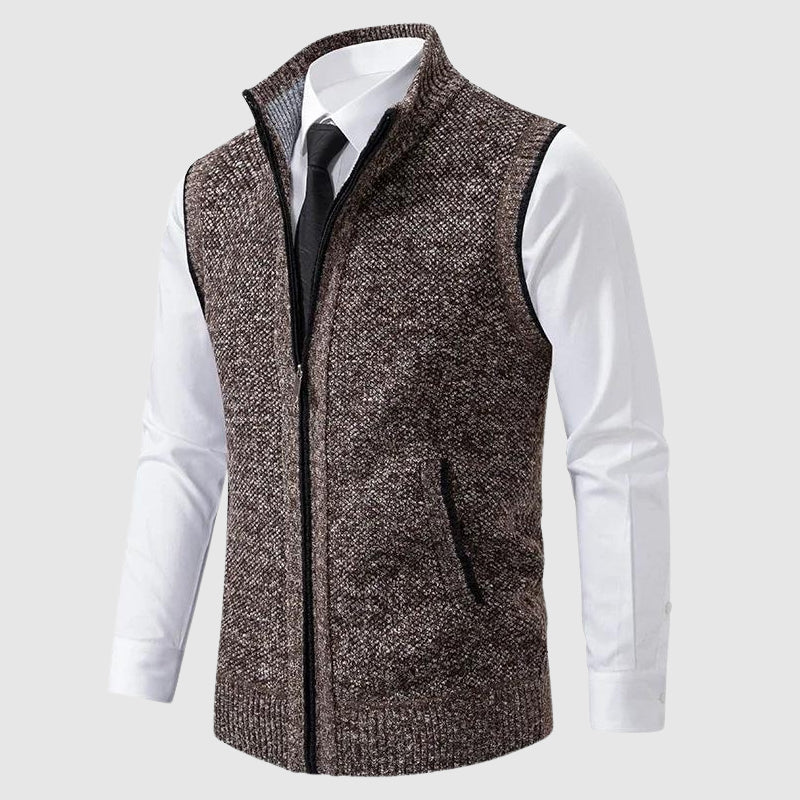 François Blanchet Zip-Up Sweater Vest · Oliver Bradley