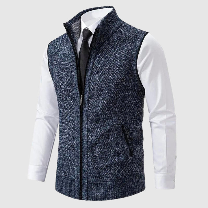 François Blanchet Zip-Up Sweater Vest · Oliver Bradley