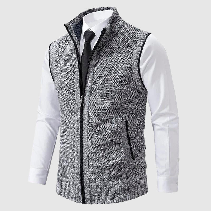 François Blanchet Zip-Up Sweater Vest · Oliver Bradley