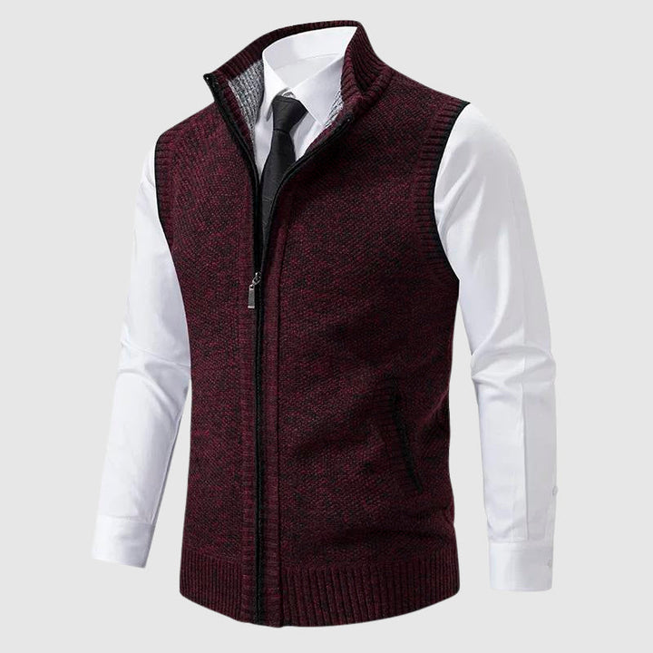 François Blanchet Zip-Up Sweater Vest · Oliver Bradley