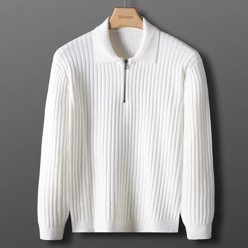 Giovanni Men’s Knit Half Zip Polo Sweater – Quarter Zip Sweater · Oliver Bradley