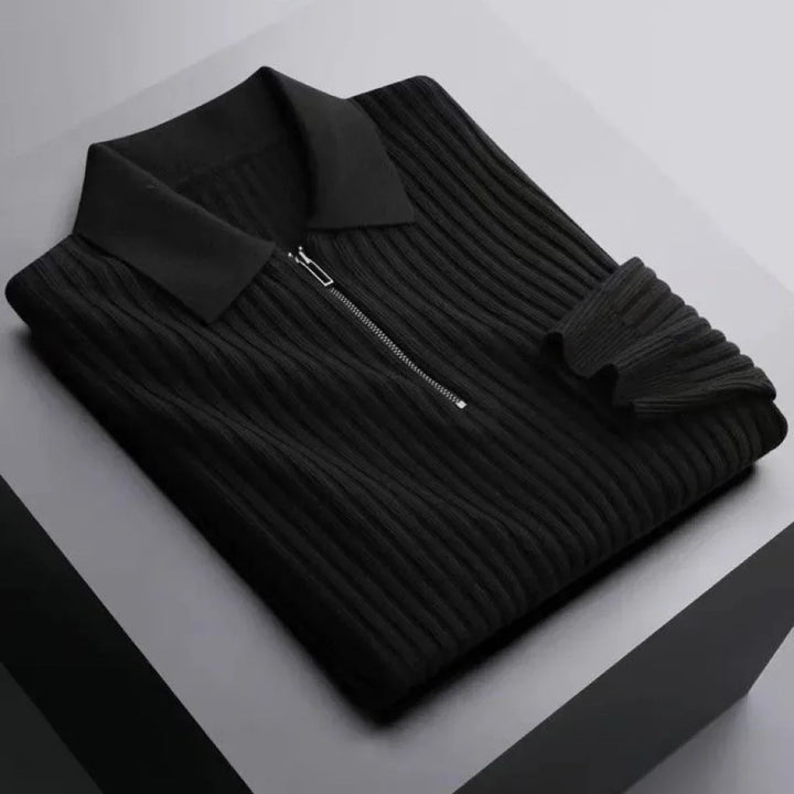 Giovanni Men’s Knit Half Zip Polo Sweater – Quarter Zip Sweater · Oliver Bradley