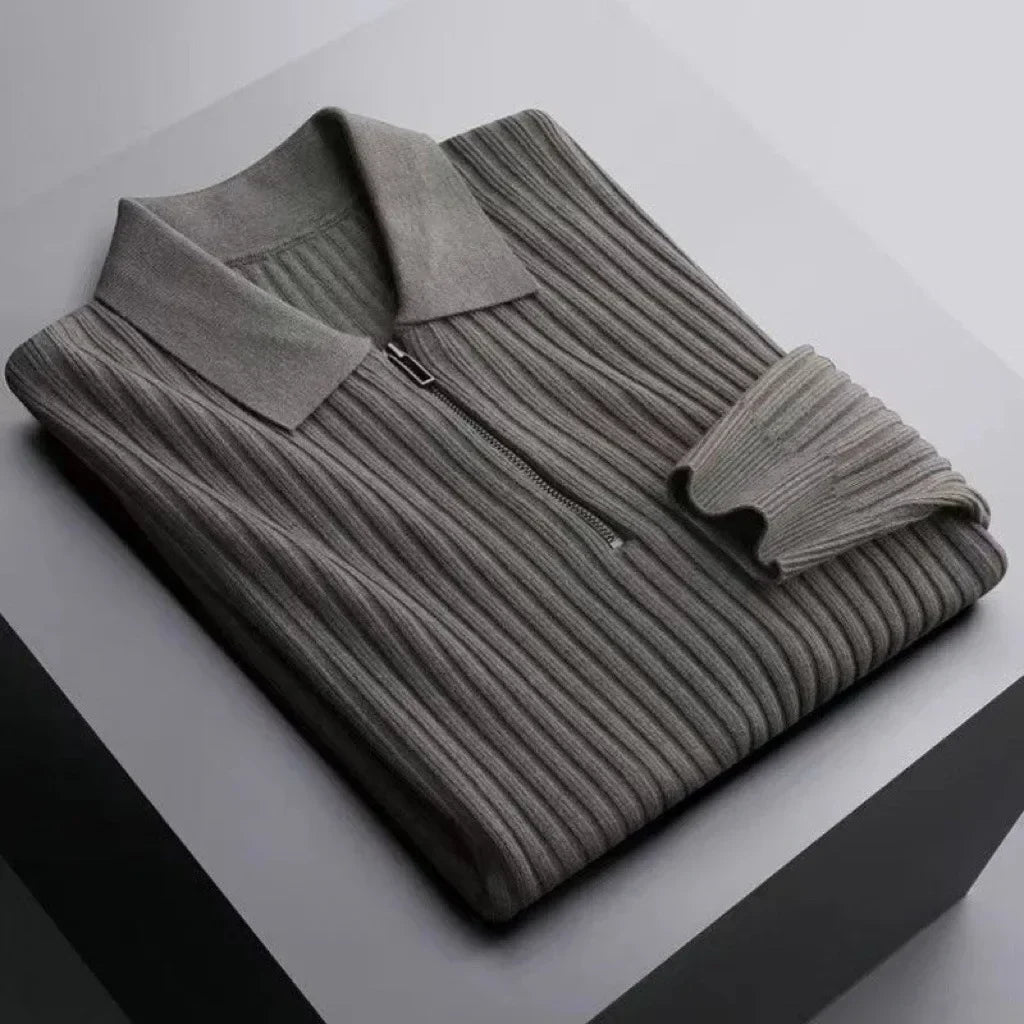 Giovanni Men’s Knit Half Zip Polo Sweater – Quarter Zip Sweater · Oliver Bradley