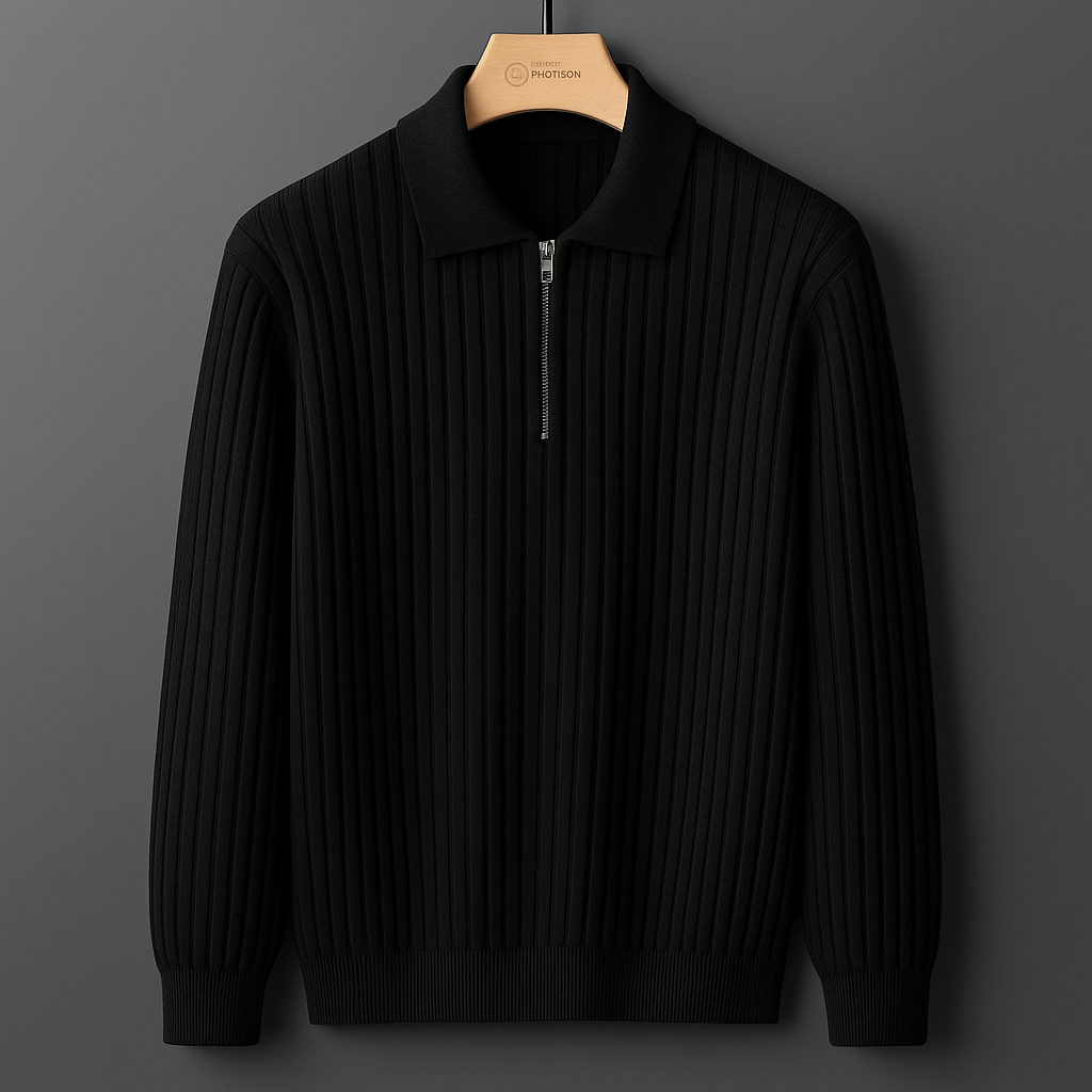 Giovanni Men’s Knit Half Zip Polo Sweater – Quarter Zip Sweater · Oliver Bradley