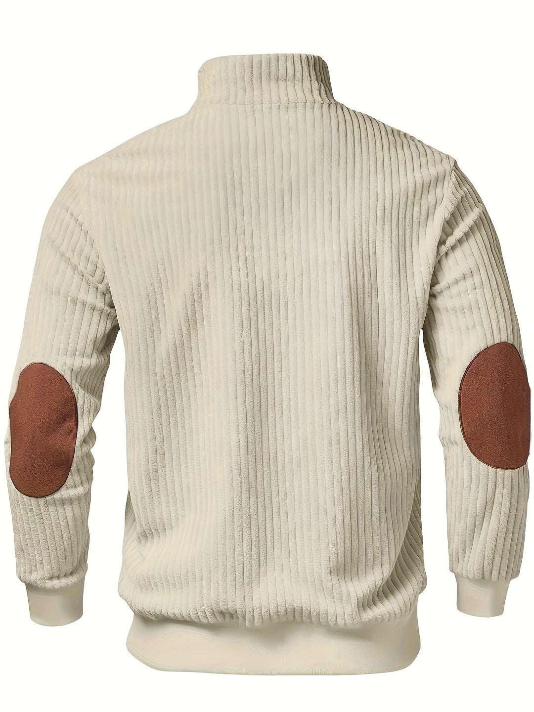 Half-Zip Retro Pullover Sweater for Men – Ribbed Patchwork Streetwear · Oliver Bradley