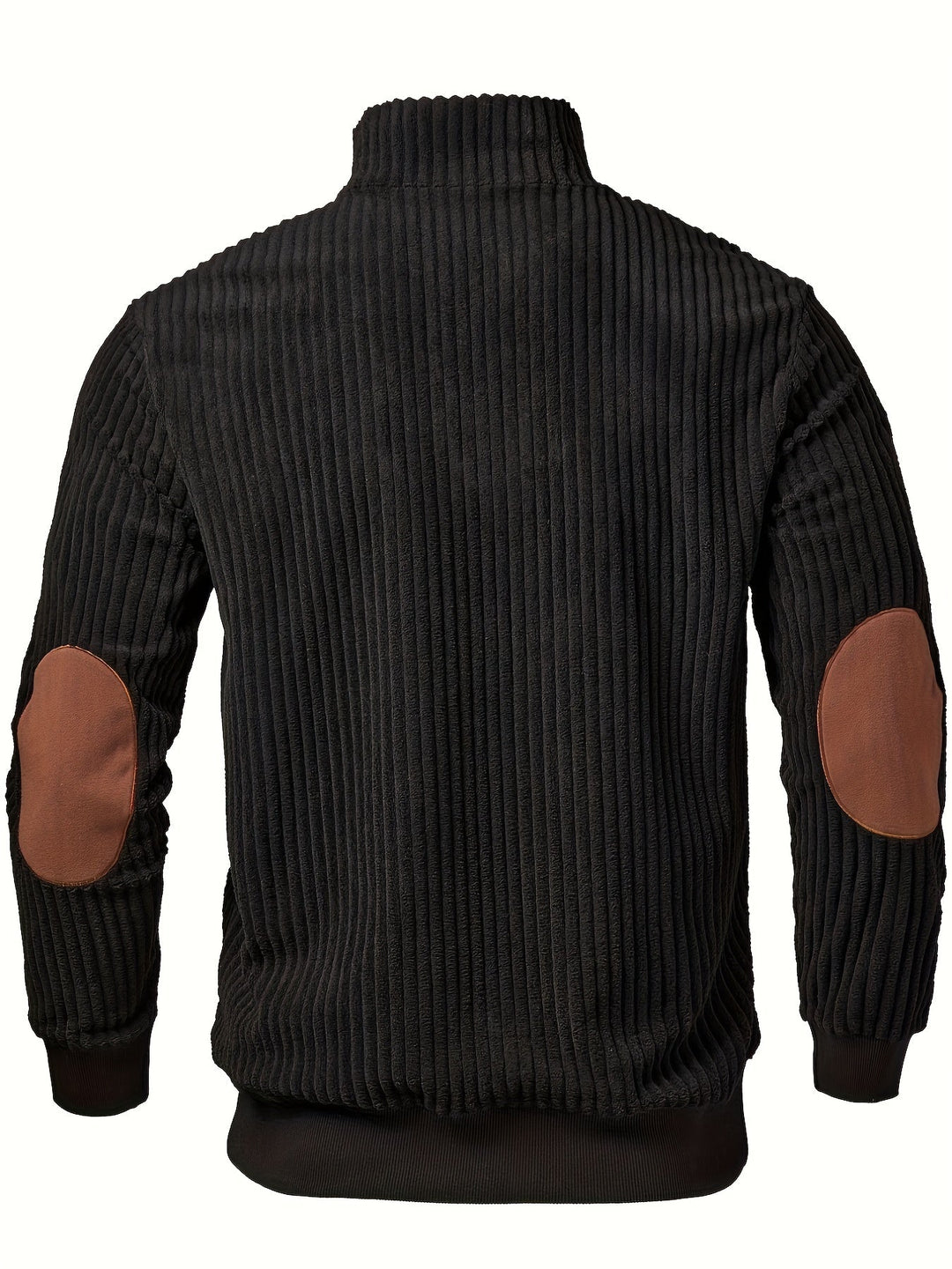 Half-Zip Retro Pullover Sweater for Men – Ribbed Patchwork Streetwear · Oliver Bradley