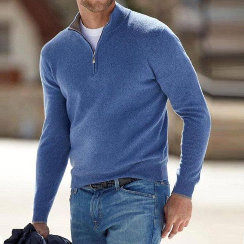 Halfzip Herrenpullover – Stilvoller Komfort mit Reißverschluss · Oliver Bradley