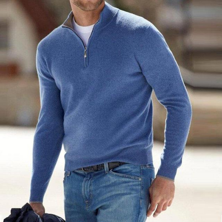 Halfzip Herrenpullover – Stilvoller Komfort mit Reißverschluss · Oliver Bradley
