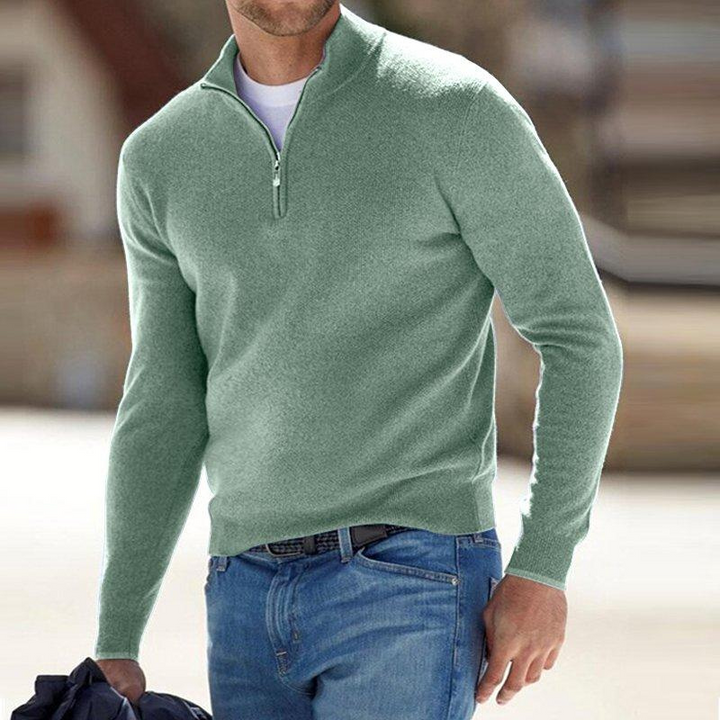 Halfzip Herrenpullover – Stilvoller Komfort mit Reißverschluss · Oliver Bradley