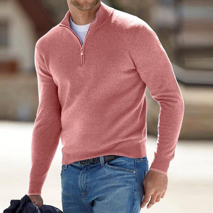 Halfzip Herrenpullover – Stilvoller Komfort mit Reißverschluss · Oliver Bradley
