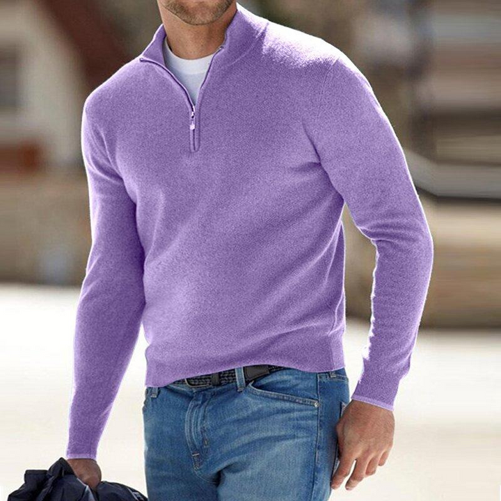 Halfzip Herrenpullover – Stilvoller Komfort mit Reißverschluss · Oliver Bradley