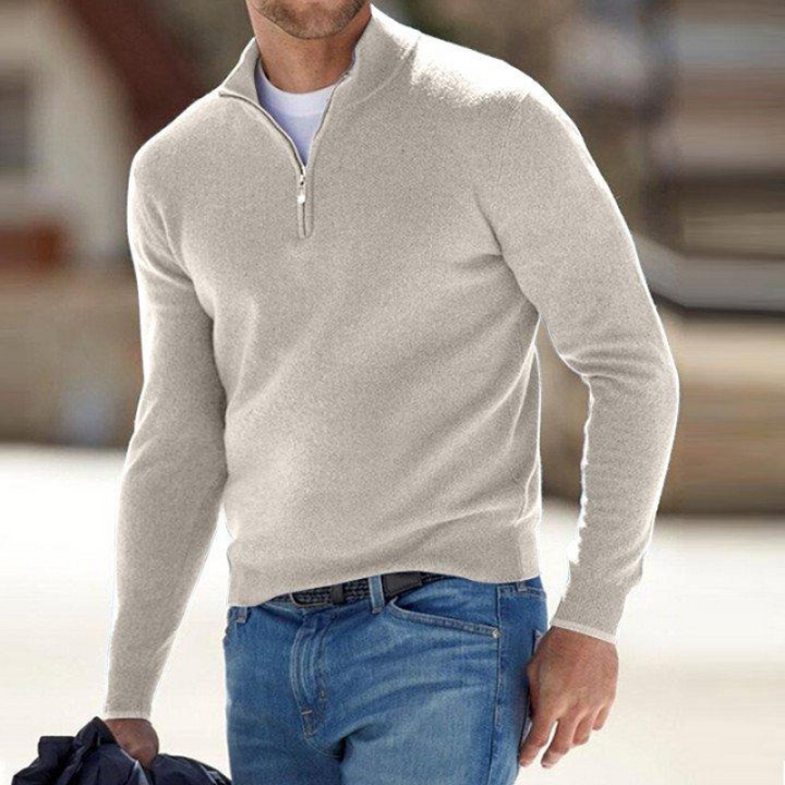 Halfzip Herrenpullover – Stilvoller Komfort mit Reißverschluss · Oliver Bradley
