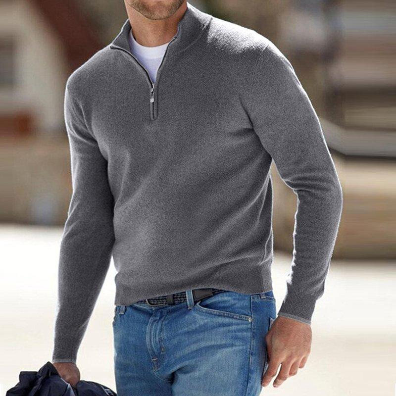 Halfzip Herrenpullover – Stilvoller Komfort mit Reißverschluss · Oliver Bradley