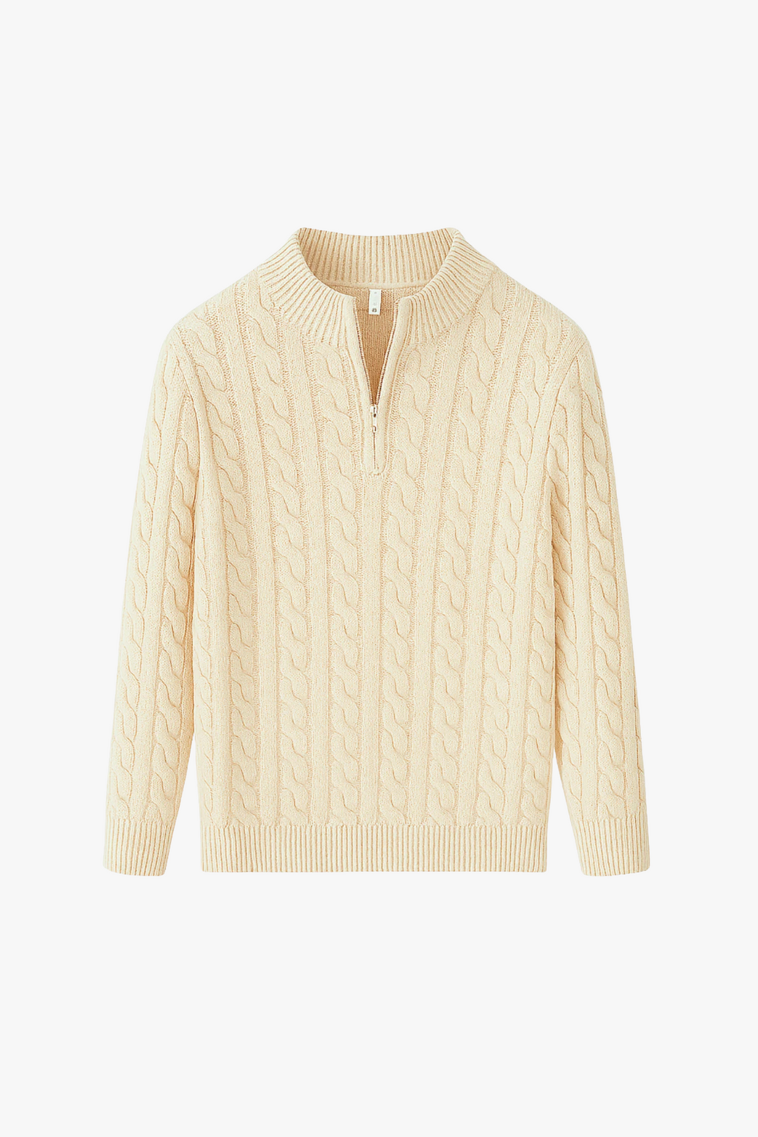 Harbour Men Quarter-Zip Up Sweater - Beige · Oliver Bradley