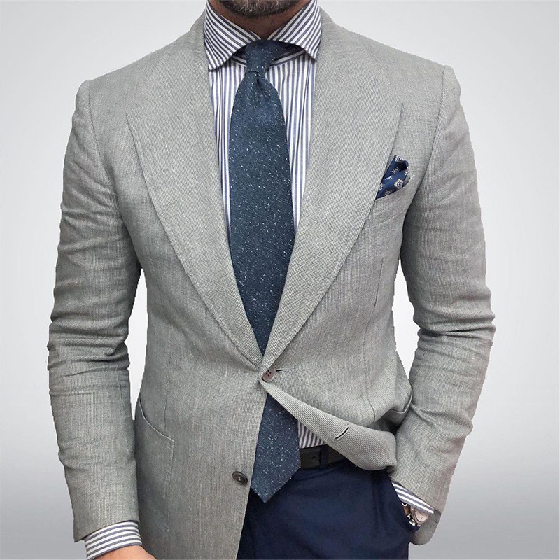 Harold | Men’s Spring Textured Tailored Blazer Jacket · Oliver Bradley